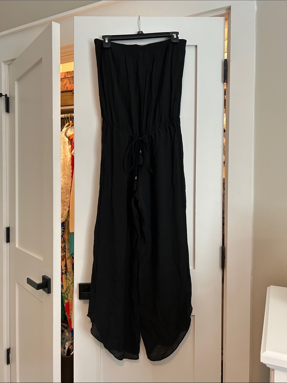 BECCA Black Strapless Jumpsuit/ coverup